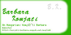 barbara komjati business card